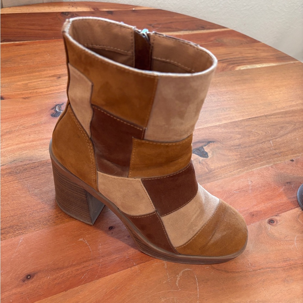 Target Multicolor Patchwork Heeled Boots - image 3